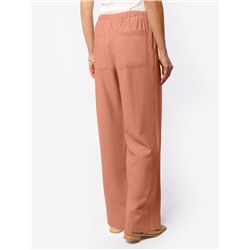 Свободные брюки из плотного лиоцелла на резинке