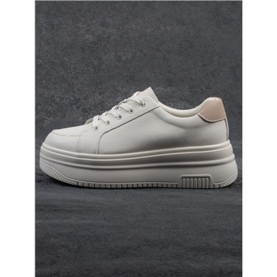 03-YC457-1 BEIGE Кроссовки женские (натуральная кожа)