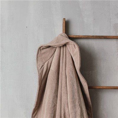 Халат махровый мужской SL HOME: Basic «Саббиа», размер S, хлопок 100%, коричневый