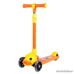 Самокат 3-х колесный SCOOTER Утёнок / 618 /уп 12/ жёлтый