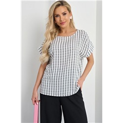 Блузка белая с короткими рукавами