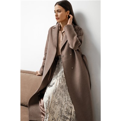 ШЕРСТЯНОЕ ПАЛЬТО В СТИЛЕ MAX MARA, КАКАО. АРТ. 1008
