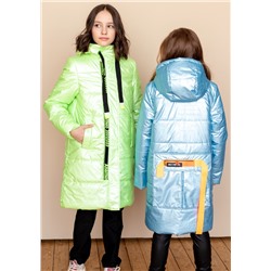 2108 Пальто на синтепоне Салат/130