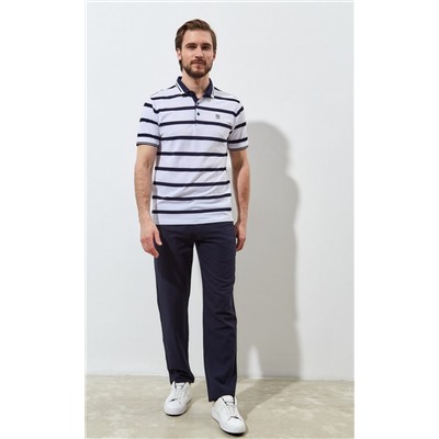Футболка-поло F311-07-178 white-blue