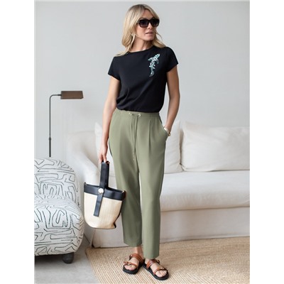 Нарядная футболка с принтом пайетками