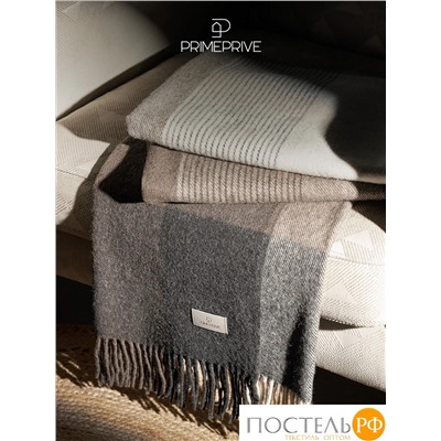Prime Prive АКСЕЛЬ Плед сер. 140х200+10х2 см, 1 пр., 100% шерсть, 325 г/м2