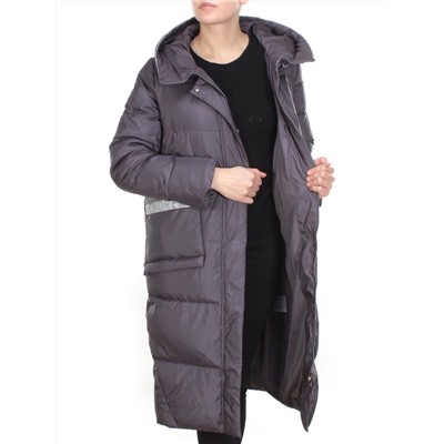 2115 DARK GRAY Пальто зимнее женское MELISACITI (200 гр. холлофайбера)