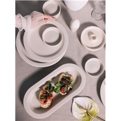 Блюдо Magistro Jarwah Lausanne, 31.7×14.5 см, фарфор, белое