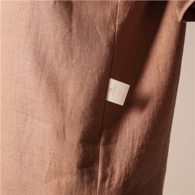 Костюм мужской домашний (рубашка с коротким рукавом и шорты) SL HOME, размер L, кофейная