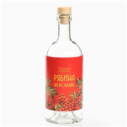 Подарочный набор для приготовления настойки «Рябина на коньяке», набор трав и специй 74 г., бутылка 500 мл., инструкция