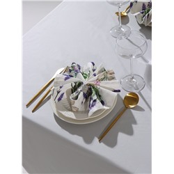 Набор салфеток с декоративными кольцами «Этель» Lavender, 40×40 см - 2 шт., 100% хлопок, саржа