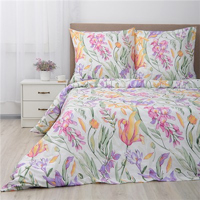 КПБ Simple Life 2,0 спальный, бязь, 100 % хлопок, пл. 120 гр./кв.м., Floral (Флорал) Пододеяльник 177*217, простыня 180*217, наволочка 70*70 (2 шт.)