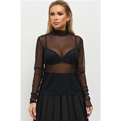 Водолазка чёрная из сетки