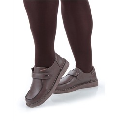 01-D7581-6 BROWN Ботинки демисезонные женские (натуральная кожа)