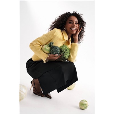 Lissana 5002 желтый_черный, Юбка,  Жакет