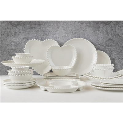 Салатник Magistro «Сердце», 550 мл, d=15.5 см, фарфор, белый