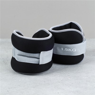 Утяжелители для рук и ног Woohooo FitLimbs II /  W1.5-1.5BL / набор 2 шт / 3 кг (1,5х1,5) / наполнитель песок / черный/уп 5/