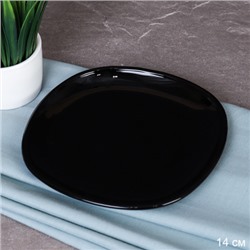 Блюдце 150 мм черное квадратное BFB220C-12 (BLACK) /уп 8/