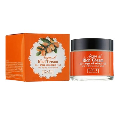 Насыщенный крем для лица с аргановым маслом Jigott Argan Oil Reach Cream 70 мл