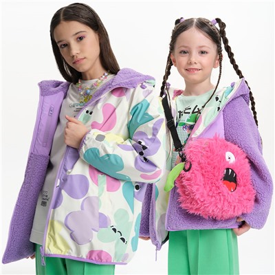 GZIM3369 двусторонняя ветровка для девочек (1 шт в кор.)