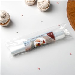 Мешок кондитерский h=55 см, рулон 10 шт, 55×25 см, прозрачный