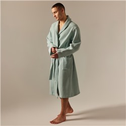 Халат вафельный мужской SL HOME: Basic «Аззура», размер L, хлопок 100%, мятный