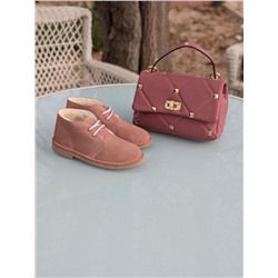 Зимние дезерты Ab.Zapatos 3512/2 New R ANTIQUE+итальянская сумка Ab.Zapatos PELLE Valentina (820) Rosa АКЦИЯ