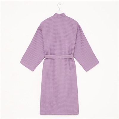 Халат вафельный женский удлинённый «Этель» Boho, размер 42-44, хлопок, 290 г/м², сиреневый