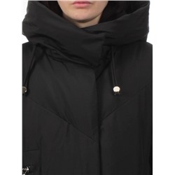 8825 BLACK Пальто зимнее женское (200 гр. холлофайбер)
