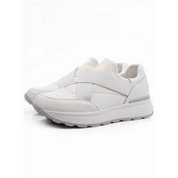 03-A1030-9 WHITE Кроссовки женские (натуральная кожа)