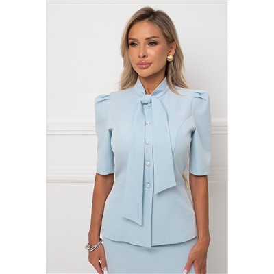 Жакет голубой с короткими рукавами Сьюзанн №2