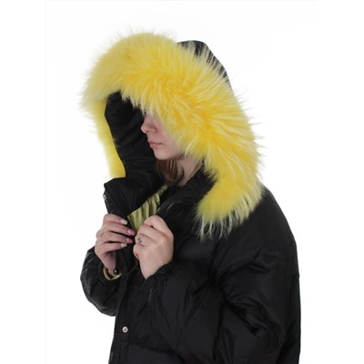 3072 BLACK Пальто зимнее пуховое женское (пух)