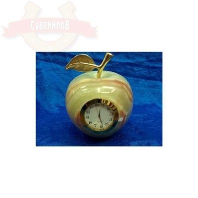 Часы Яблоко оникс 6.5*5 см