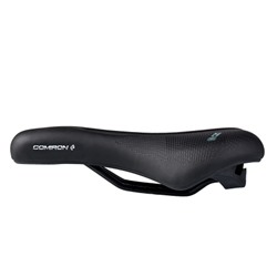 Седло велосипедное MTB COMIRON PIDCOCK M018 275X170, Технологии: DW, ED. Верх: PU с прессованым принтом/Цвет: Чёрный+Синий /уп 30/