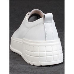 05-PDD200-1 WHITE Кроссовки женские (натуральная кожа)