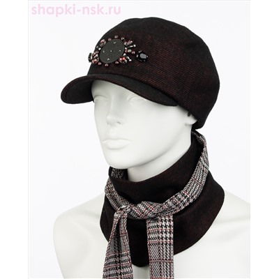 Аюна стразы Комплект флис (бейсболка+бактус) (57-59)