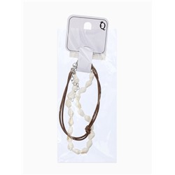 Браслеты на ногу «Ракушки», цвет бело-коричневый в серебре