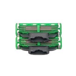 Станок Gillette Mach=3 + 2 сменные кассеты зеленый