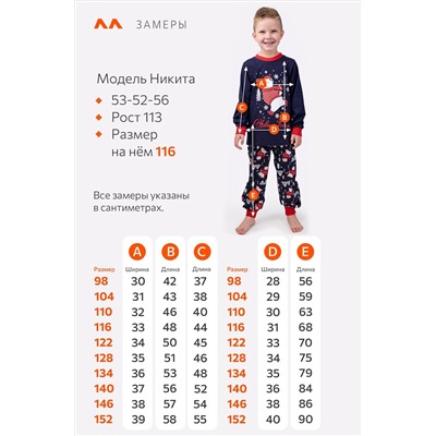 Детская новогодняя пижама Happyfox