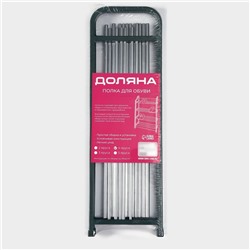 Полка для обуви Доляна, 4 яруса, 50×19×59 см, зелёная