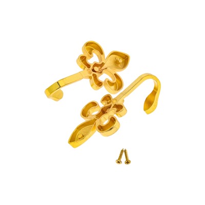 УЦЕНКА Крючок однорожковый для штор CAPPIO KC113, цвет золото, 2 шт.