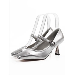 06-939A-841C GREY/SILVER Туфли женские (натуральная кожа)