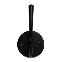 Крючок мебельный CAPPIO SIMPLE, двухрожковый, цвет черный