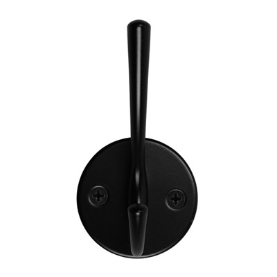 Крючок мебельный CAPPIO SIMPLE, двухрожковый, цвет черный