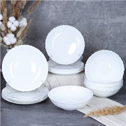 Столовый набор 19 предметов  Классика белый  19 758578 (WHITE) (уп 2) Цв к