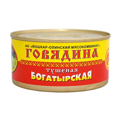 Консервы мясные Говядина тушёная богатырская, 325 г
