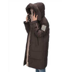 2098 DK.BROWN Пальто зимнее женское (200 гр .холлофайбер)