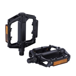 Педаль для MTB MIXIEER MX-P806 алюминиевая, чёрный цвет, картридж. ось 2S из бористой стали, сталь. подшипники, с рефлектором, 99х102мм, 9/16, /уп 50/