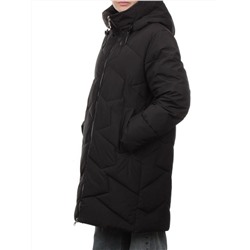 760 BLACK Пальто зимнее женское (170 гр. холлофайбер)