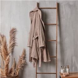 Халат махровый мужской SL HOME: Basic «Саббиа», размер S, хлопок 100%, коричневый